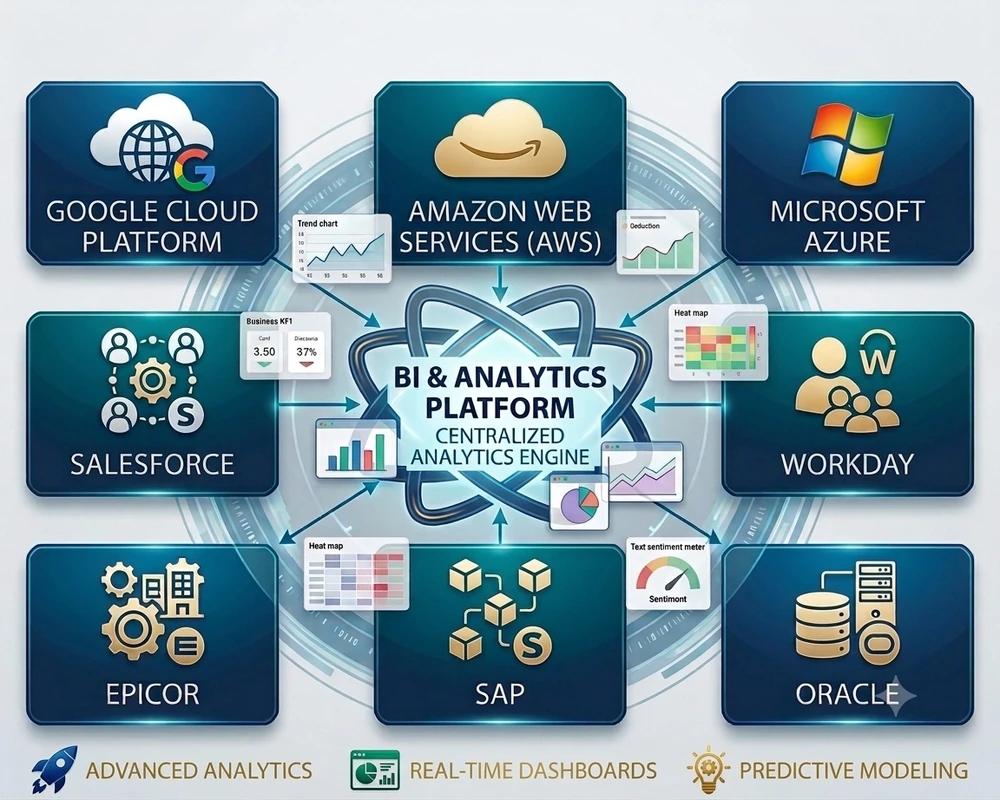 Agentic, Business Intelligence and AI diagram